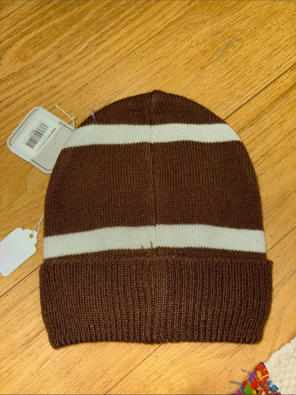 San Diego Hat Company Kids Brown & White Football Knit Beanie